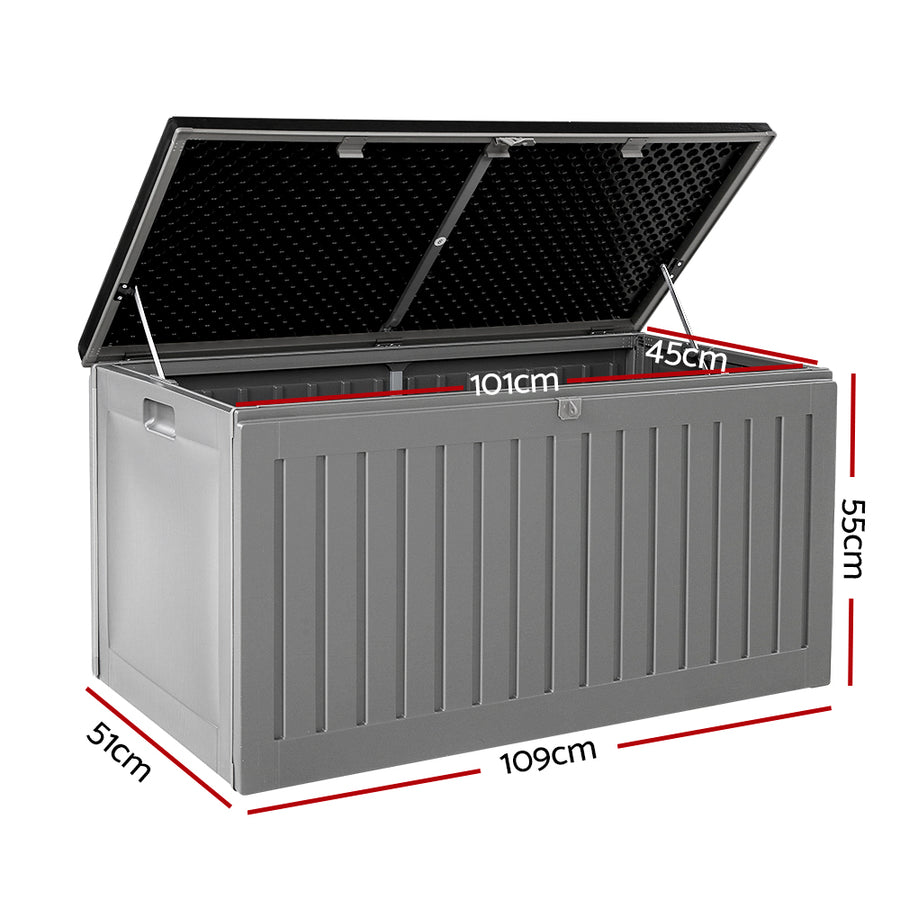 Gardeon Storage Box 270L Light Grey