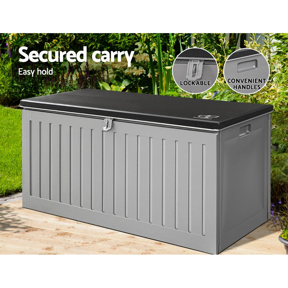 Gardeon Storage Box 270L Light Grey