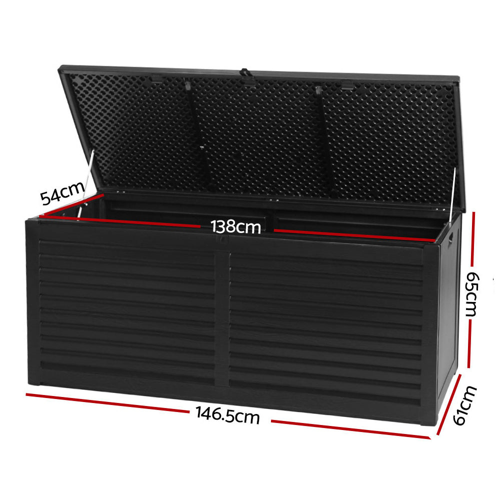 Gardeon Storage Box 490L Black