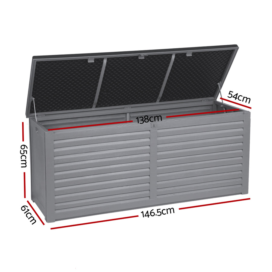 Gardeon Storage Box 490L Light Grey