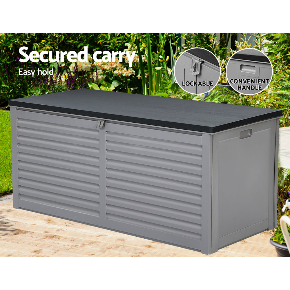 Gardeon Storage Box 490L Light Grey