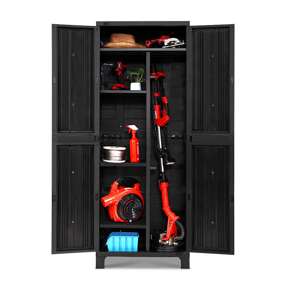 Gardeon Tall Storage Cabinet Black 173CM