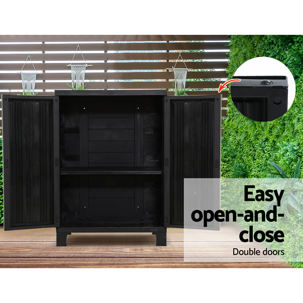 Gardeon Storage Cabinet Black