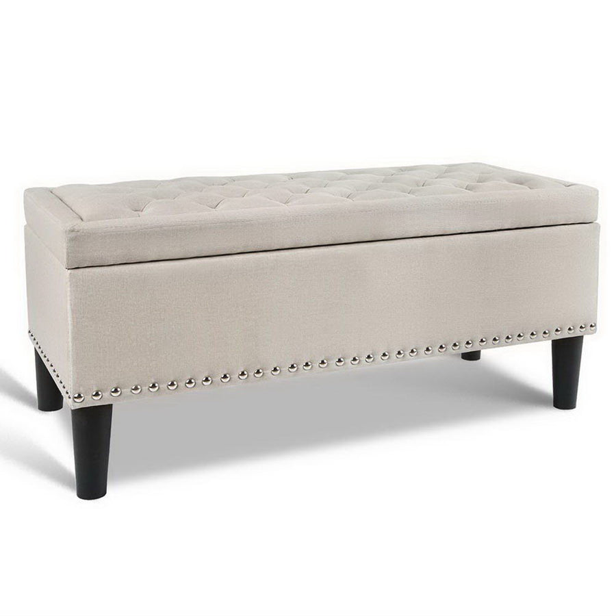 Artiss Ottoman Velvet Taupe Colour