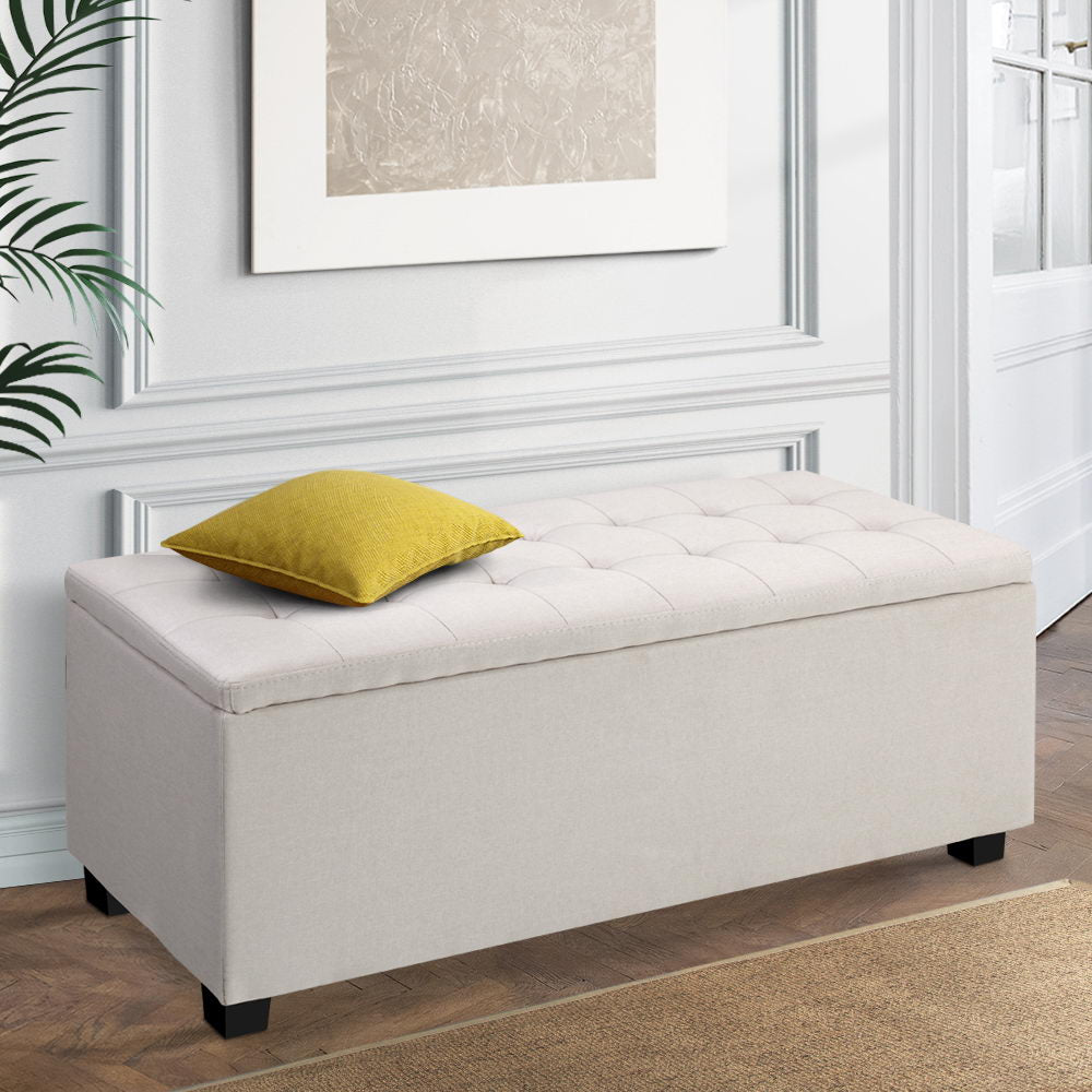 Artiss Ottoman Fabric Beige