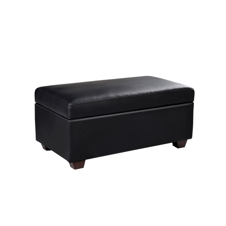 Artiss Faux Leather Ottoman Black