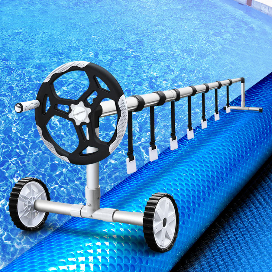 Aquabuddy Pool Cover Roller Blanket Bubble Heater Solar Swimming Covers 8x4.2M