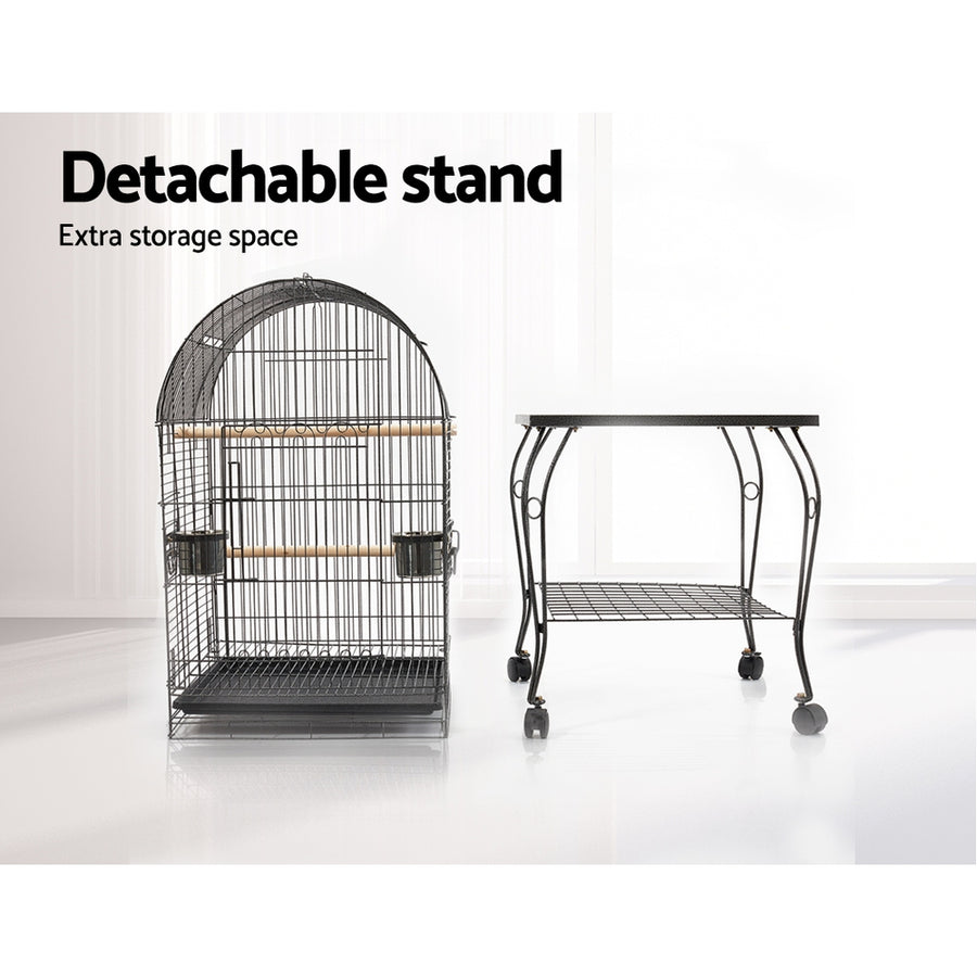 i.Pet Large Bird Cage with Perch - Black