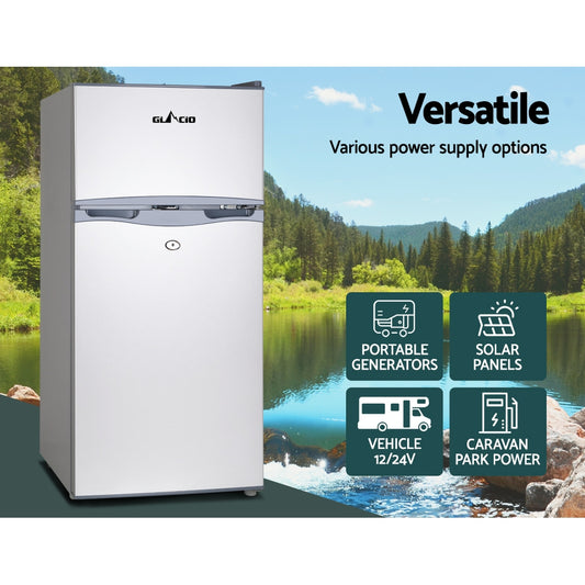 Glacio 100L 12V/24V/240V Fridge Freezer - Energy Efficient Cooling