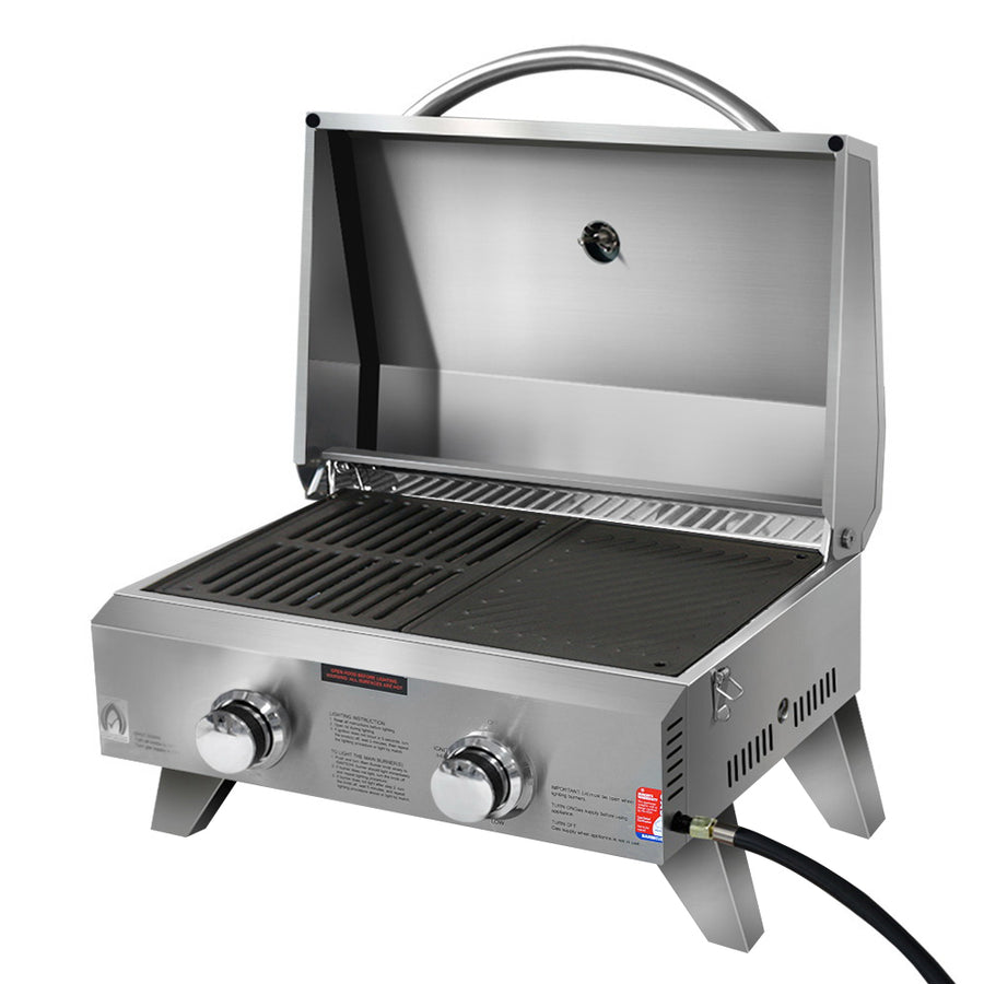 Grillz Portable LPG 2 Burner Grill