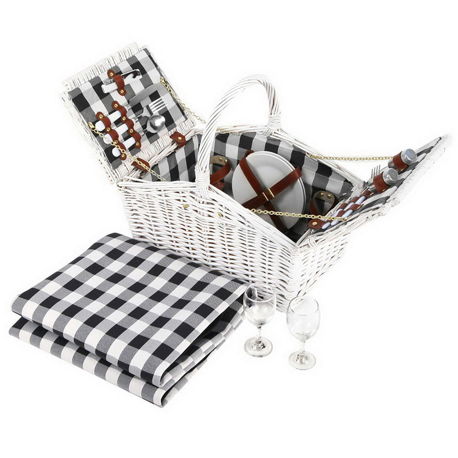 Alfresco 2 Person Wicker Picnic Basket