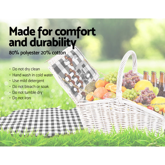 Alfresco 2 Person Wicker Picnic Basket