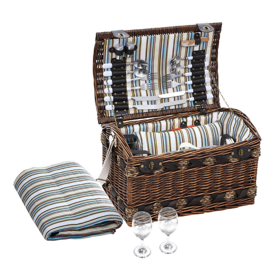 Alfresco 4 Person Wicker Picnic Basket