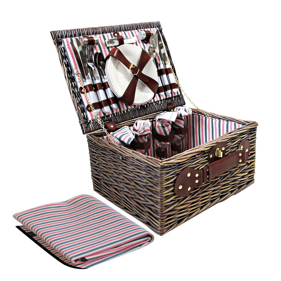 Alfresco 4 Person Wicker Picnic Basket