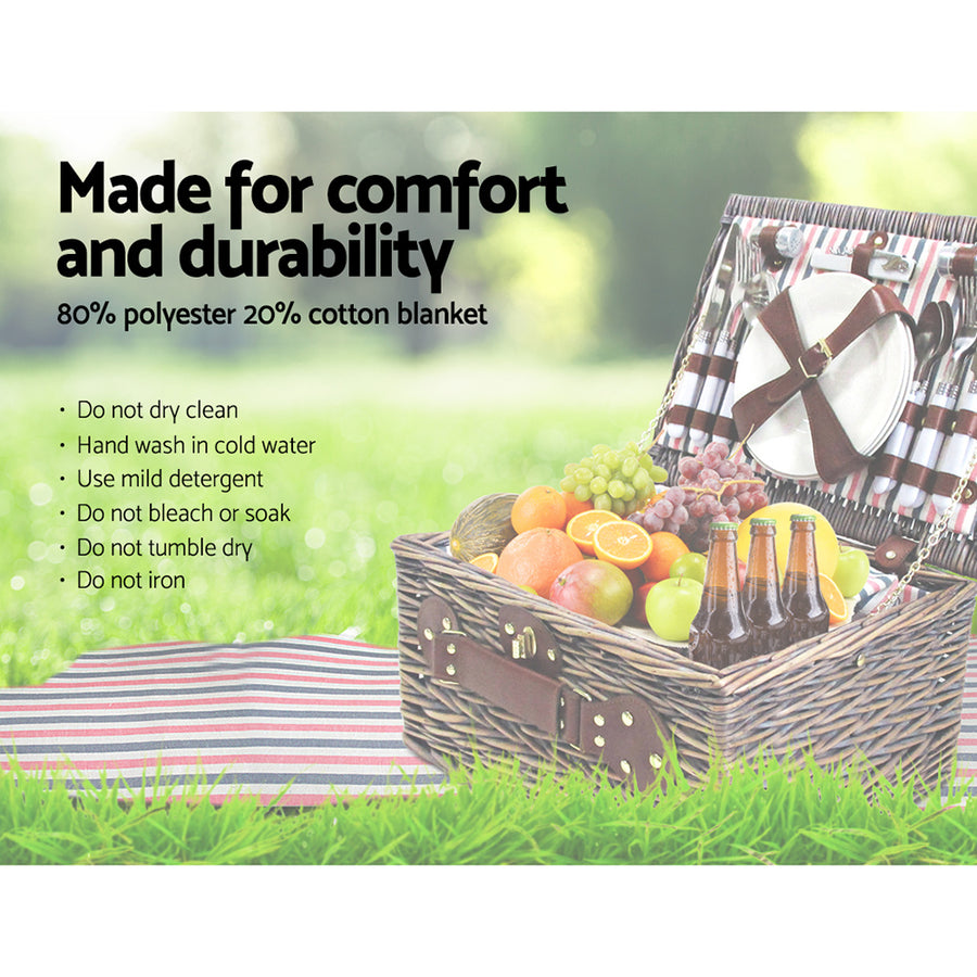 Alfresco 4 Person Wicker Picnic Basket