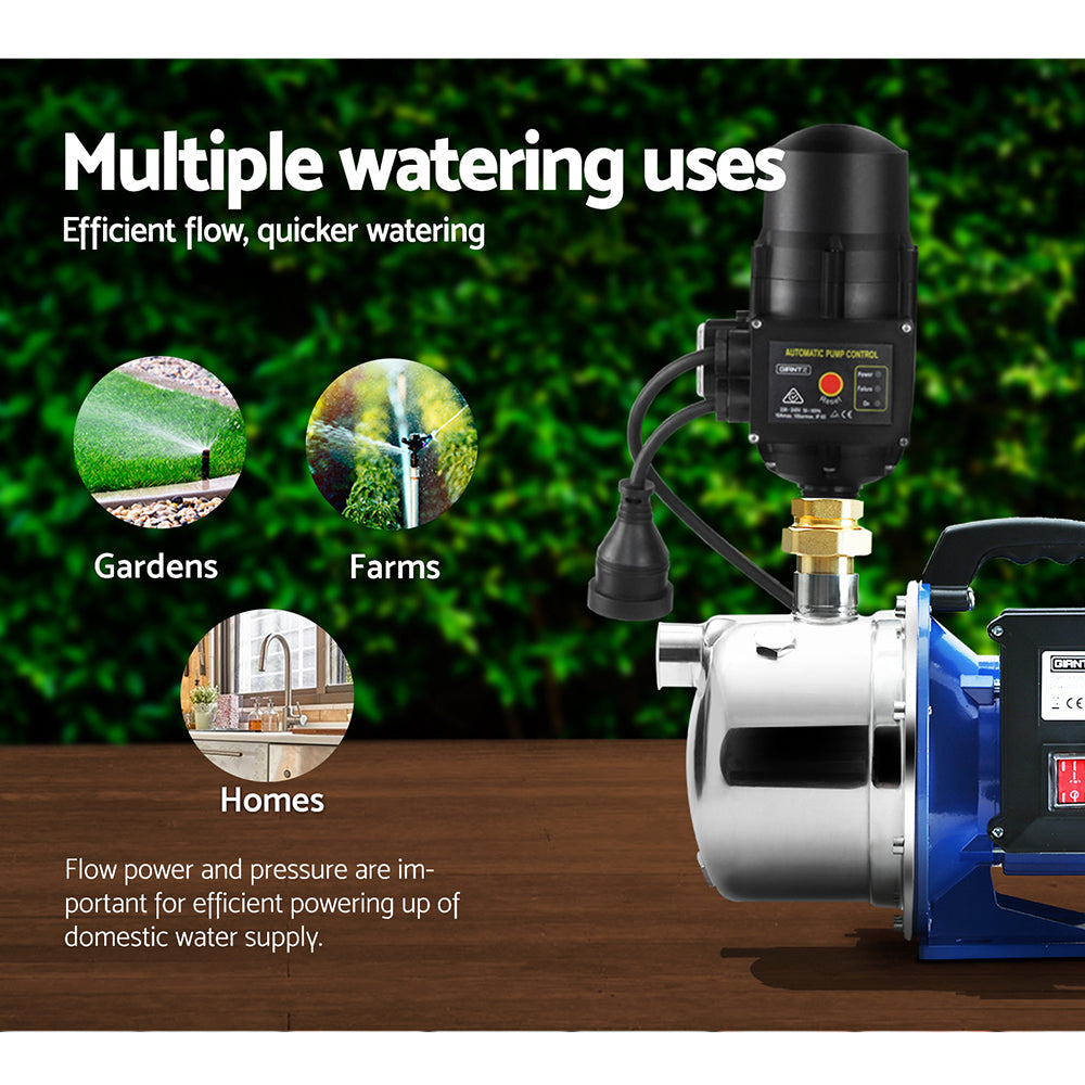 Giantz 2300W High Pressure Garden Jet Water Pump with Auto Controller