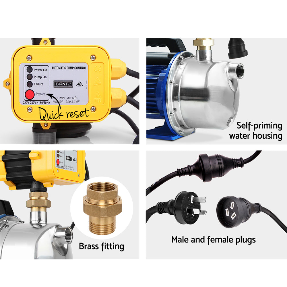 Giantz 2300W High Pressure Garden Jet Water Pump with Auto Controller
