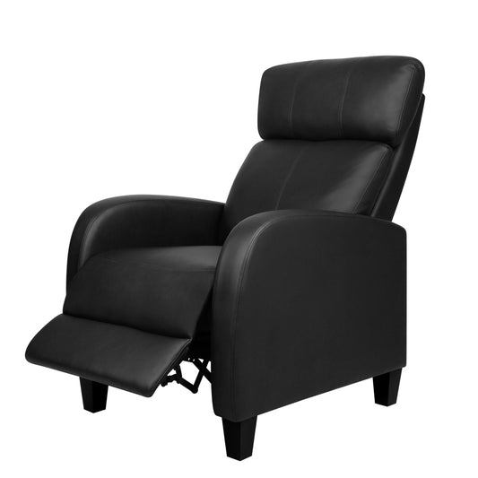 Artiss Faux Leather Recliner Black