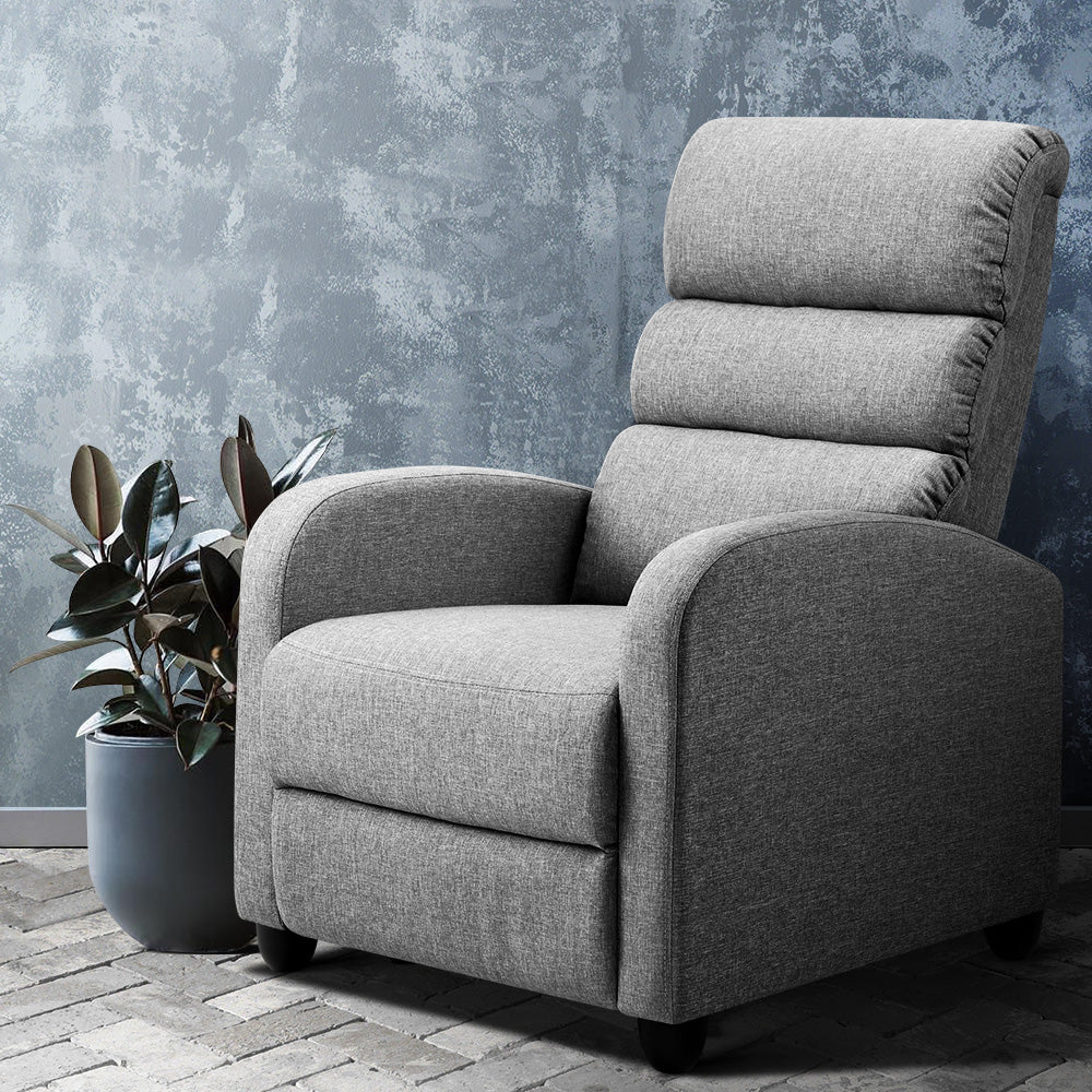 Artiss Recliner Fabric Grey