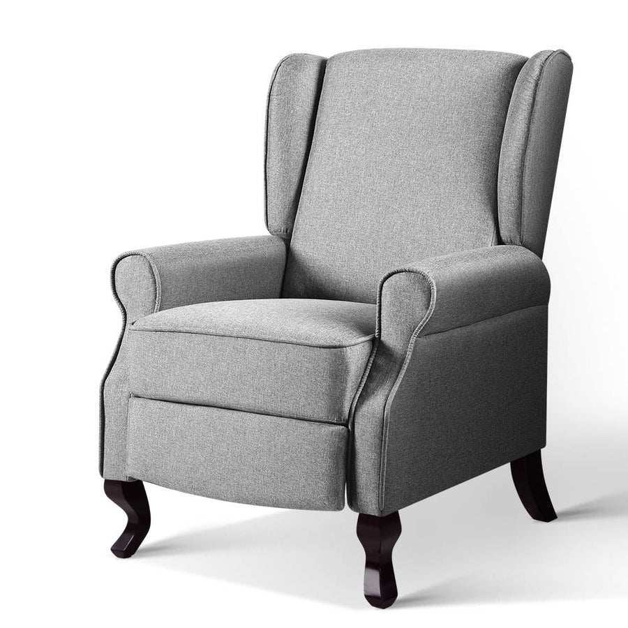 Artiss Recliner Armchair Fabric Grey