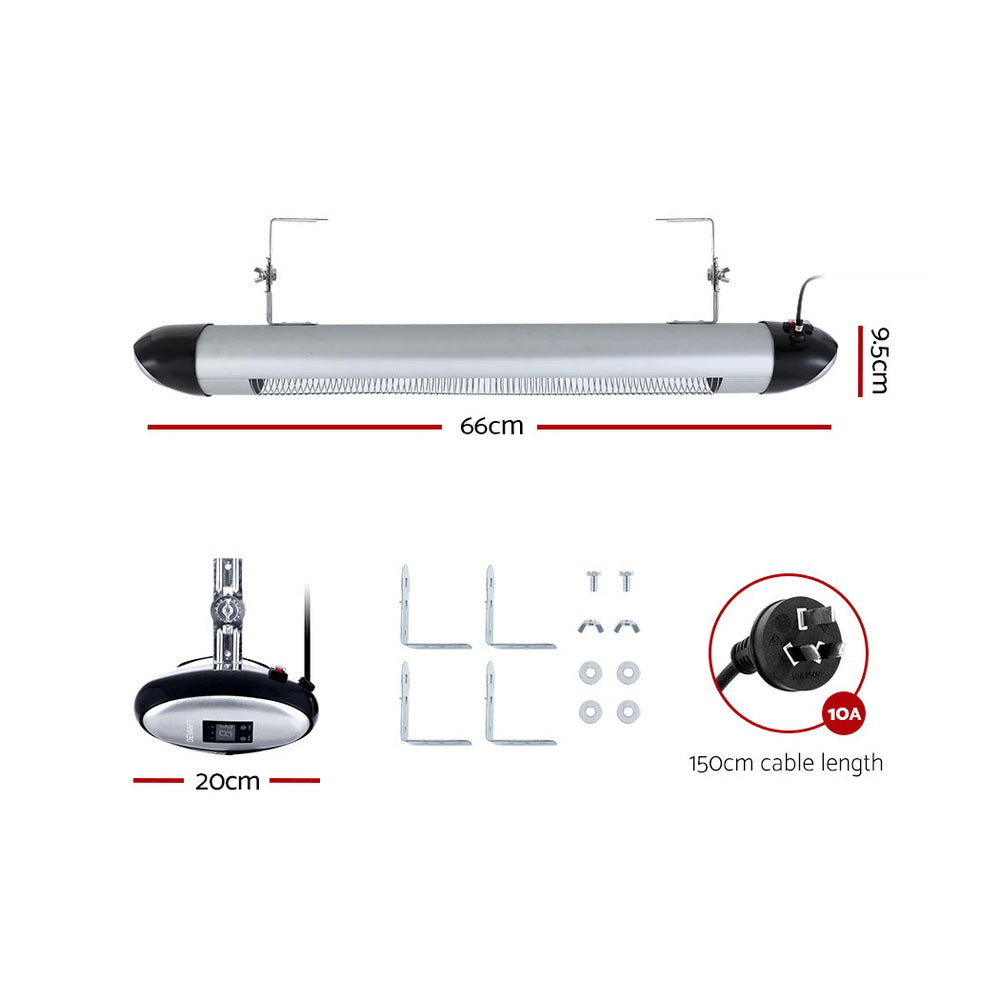 Devanti infrared strip heater 500 to 1500w