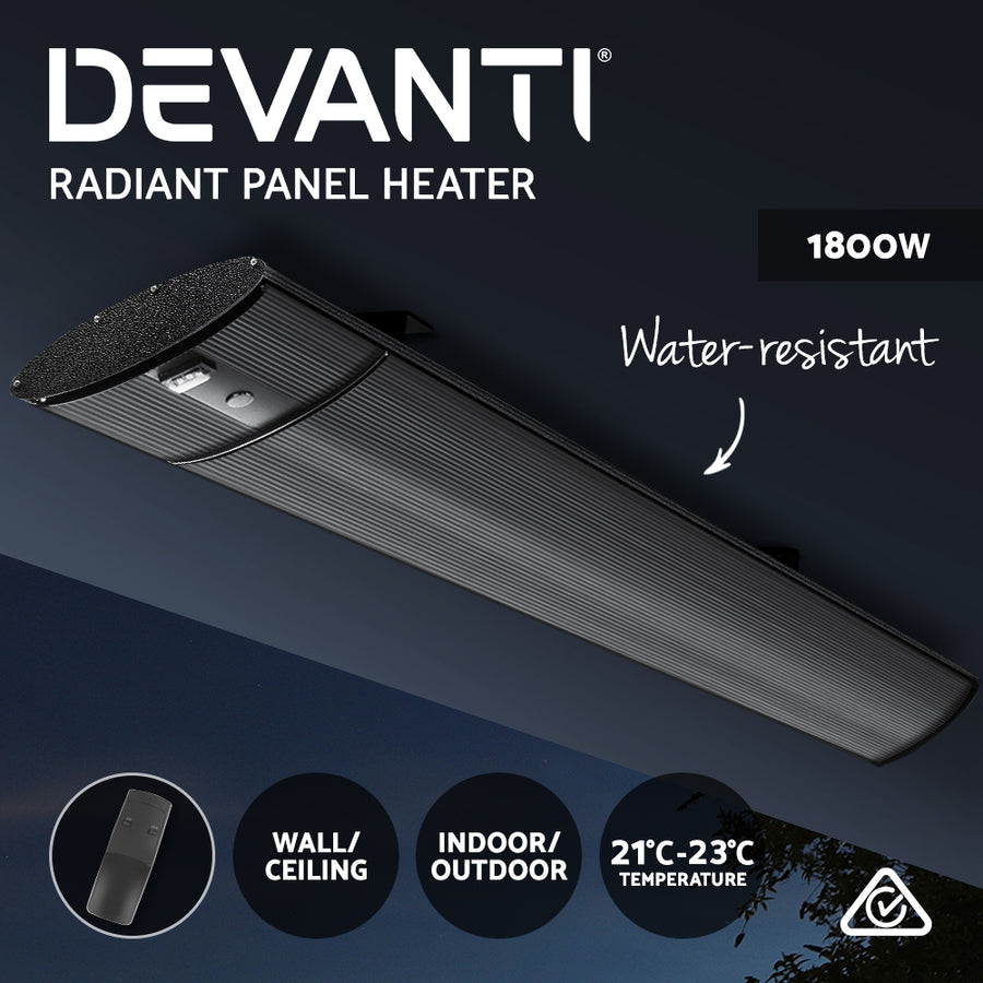 Devanti electric radiant strip heater 1800W