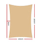 Instahut Sun Shade Sail Cloth Shadecloth Rectangle Heavy Duty Sand Canopy 2x4m