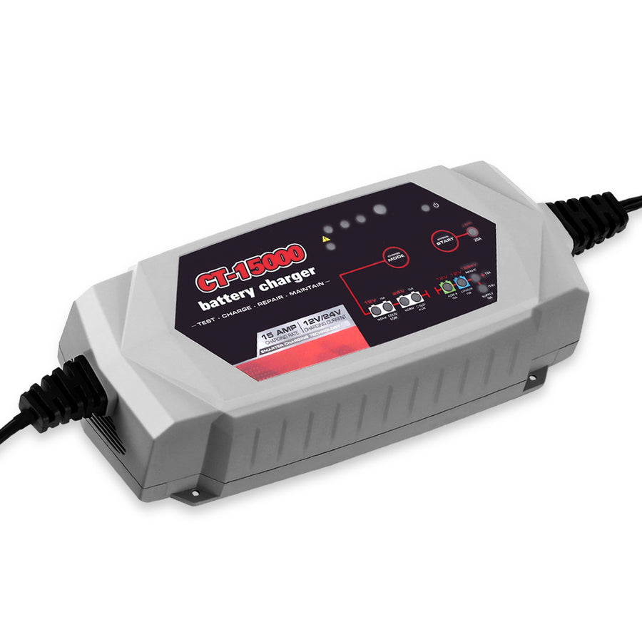 CT-1500 Automatic SLA Battery Charger 15A 12V 24V