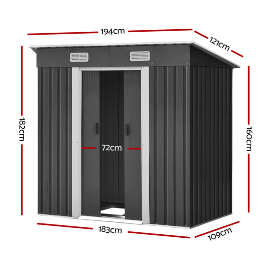 Giantz Garden Shed 1.94mx1.21mx1.82m with Base