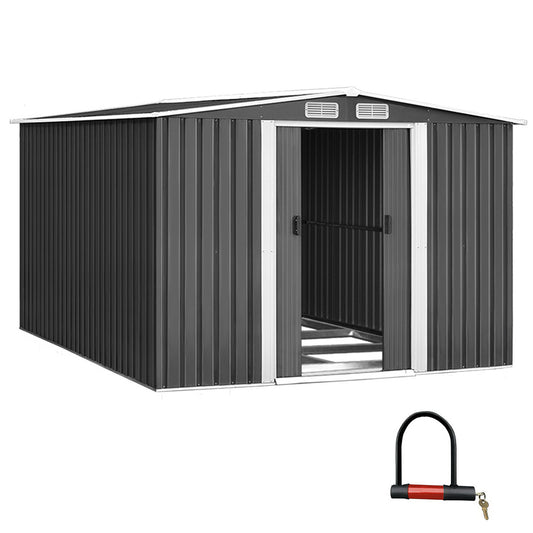 Giantz Garden Shed 2.58mx3.14mx2.02m Metal Base