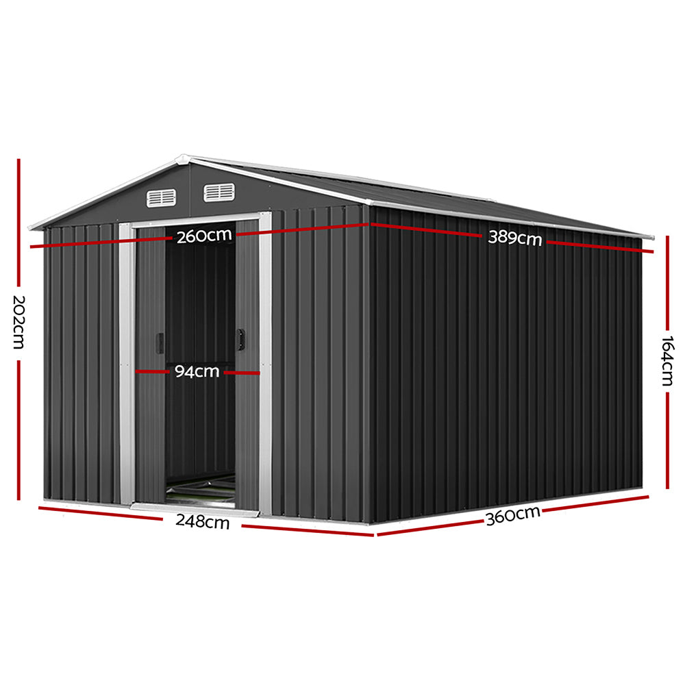 Giantz Garden Shed 2.6mx3.9mx2m Metal Base