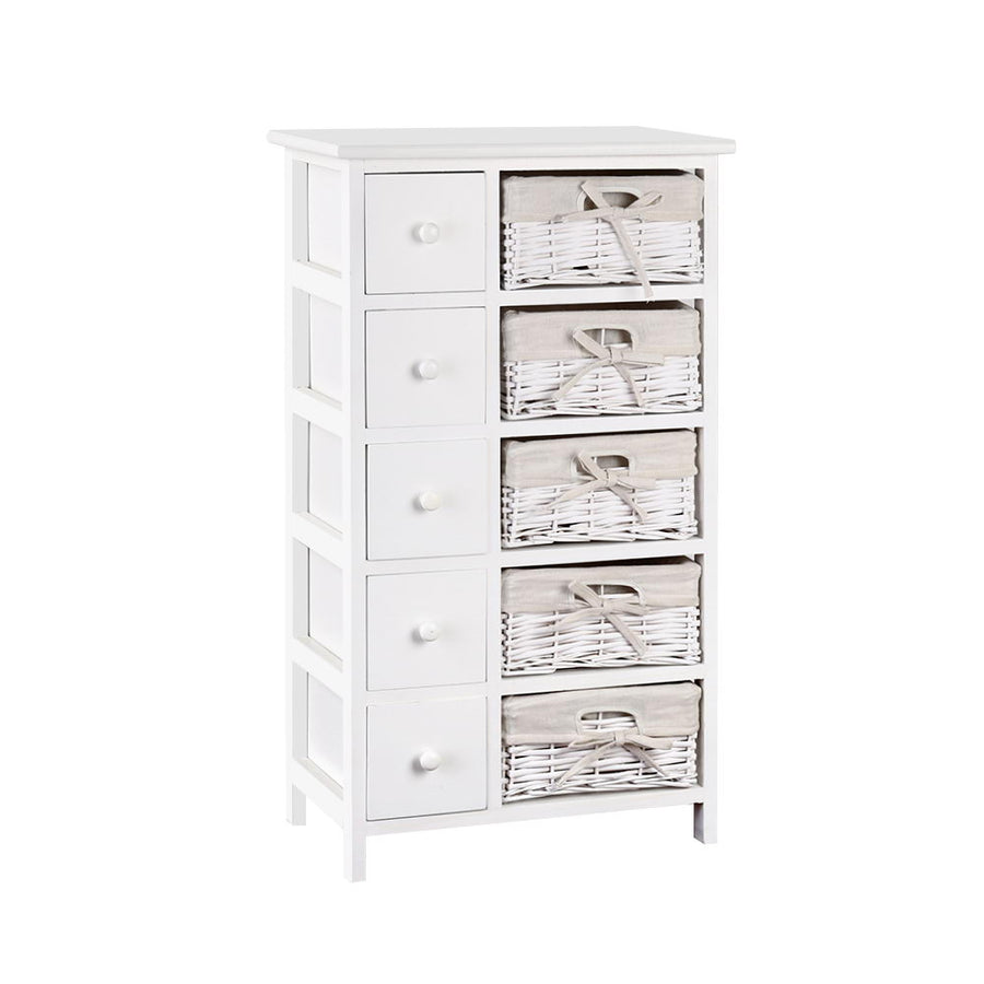 Artiss 5 Basket Storage Drawers White