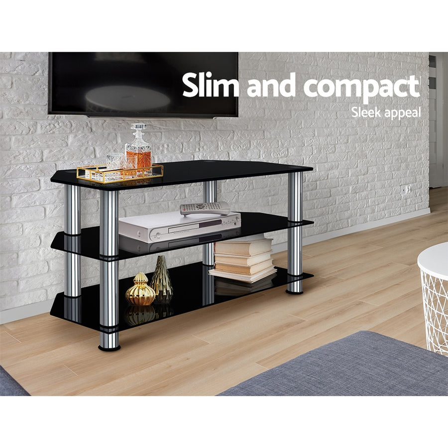 Artiss TV Stand 3 Tiers Tempered Glass 100cm