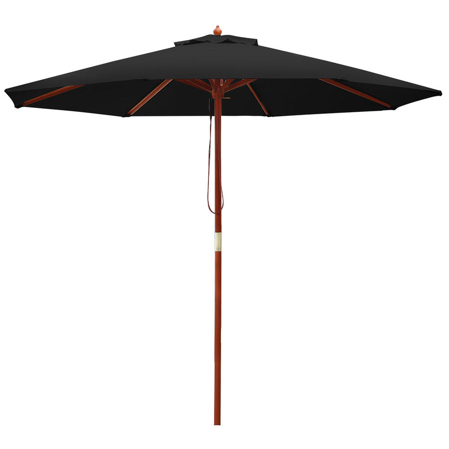 Instahut Outdoor Umbrella 2.7M Black