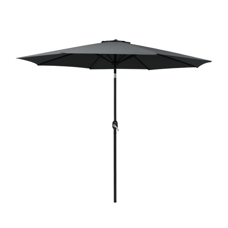 Instahut Outdoor Umbrella 2.7Mt Black