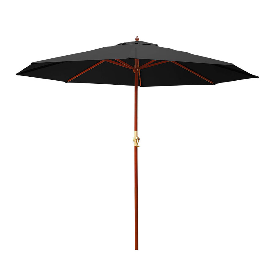 Instahut Outdoor Umbrella 3M Black