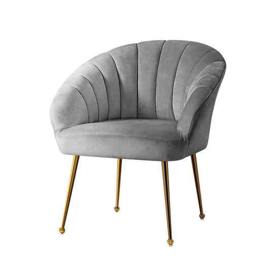 Artiss Armchair Grey Velvet