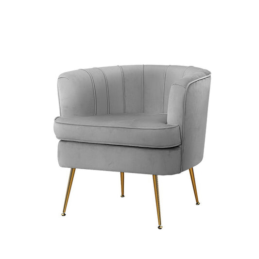 Artiss Armchair Velvet Grey