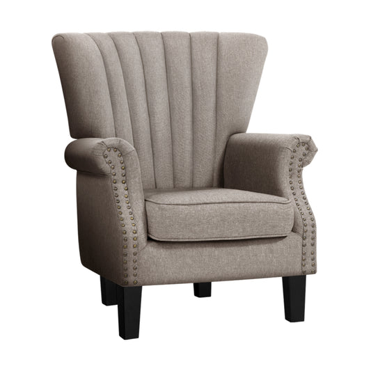 Artiss Lounge Chair Fabric Beige