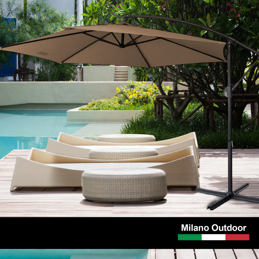 Milano 3Mt Cantilever Umbrella Latte