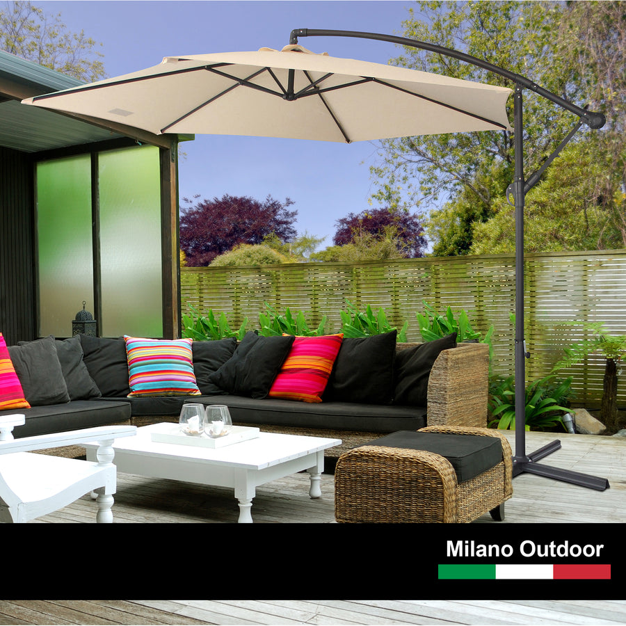 Milano 3Mt Cantilever Umbrella Beige