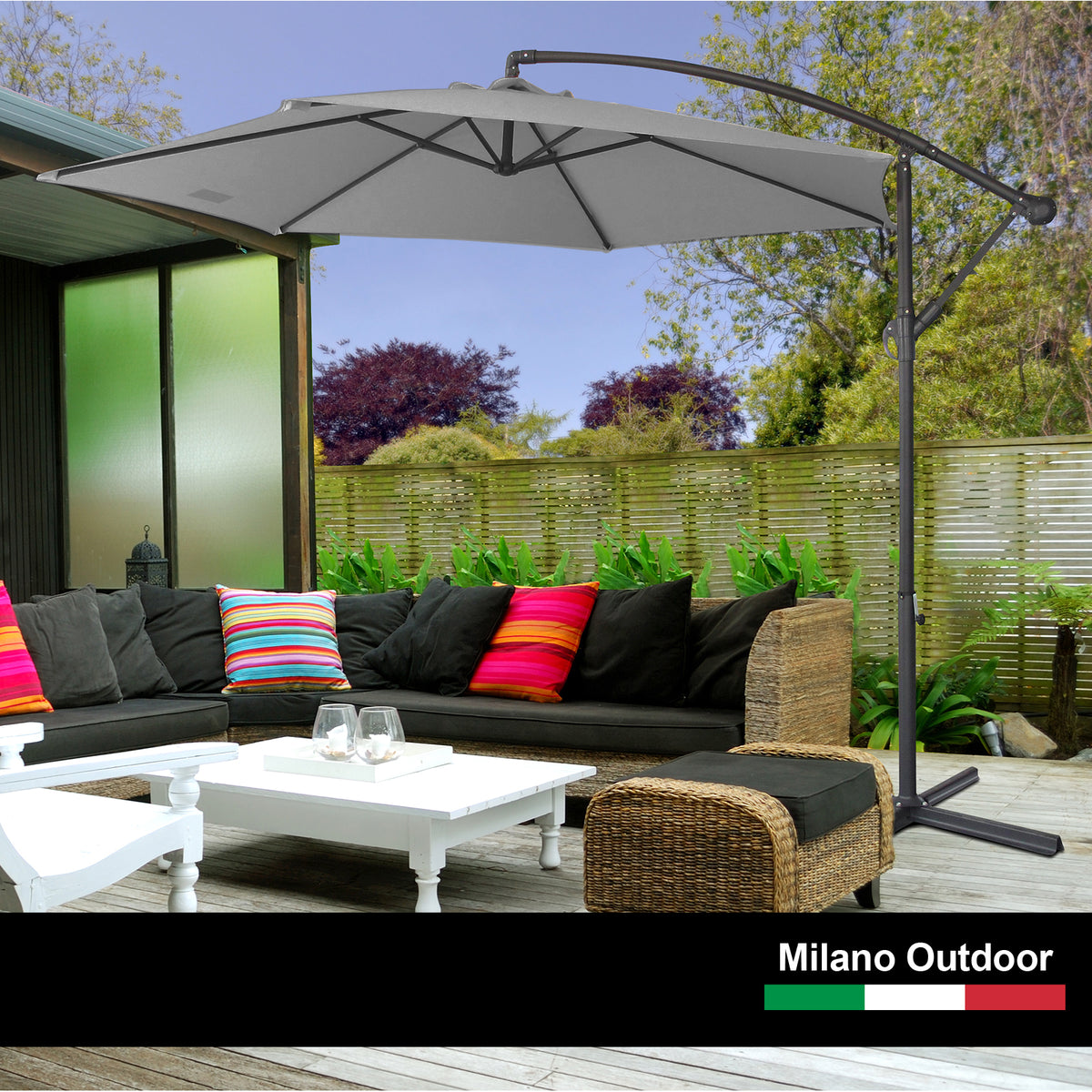 Milano 3Mt Outdoor Umbrella Grey