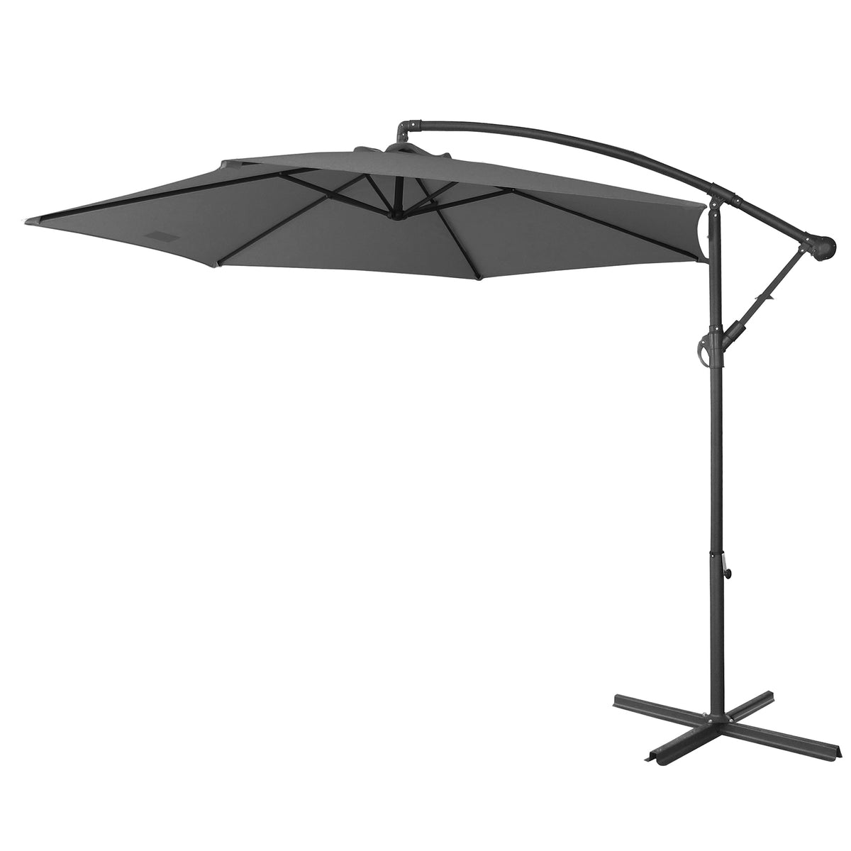 Milano 3Mt Cantilever Outdoor Umbrella Charcoal