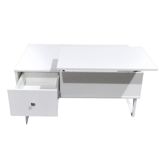 White Coffee Table  Lift Up top Section