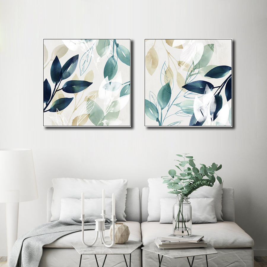 Watercolour Leaves 60cm x 60cm