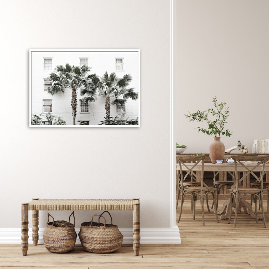 Palm Trees White Wall 70cm x 100cm