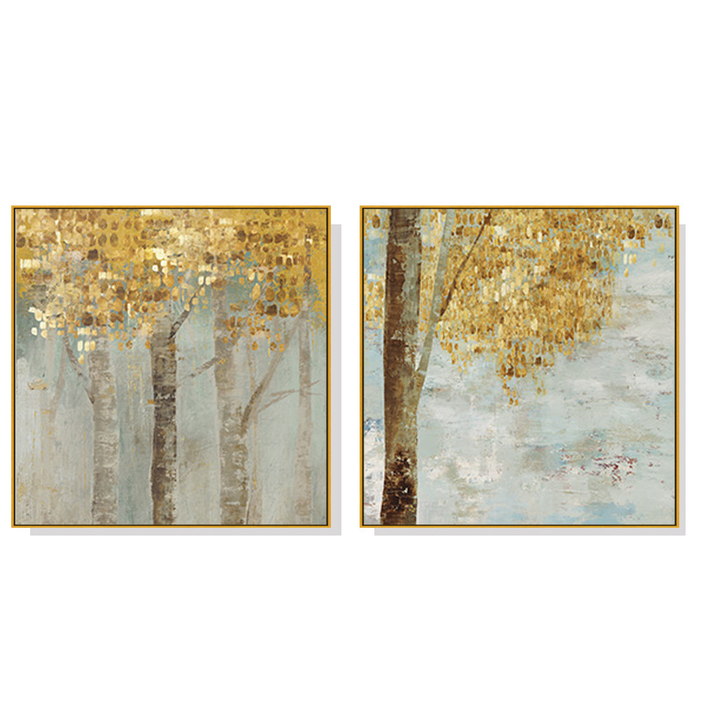 Golden Leaves 60cm x 60cm