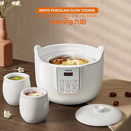 Joyoung White porcelain slow cooker 1.8Lt
