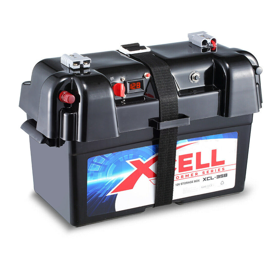 X-CELL 12V Deep Cycle Marine Battery Box