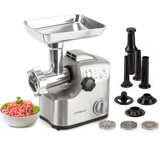 EuroChef MG850 Electric Mincer - Powerful 1800W Meat Grinder